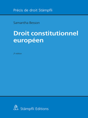 cover image of Droit constitutionnel européen